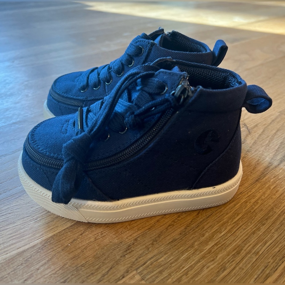 Navy Blue Kids Sneakers - Picture 2 of 5
